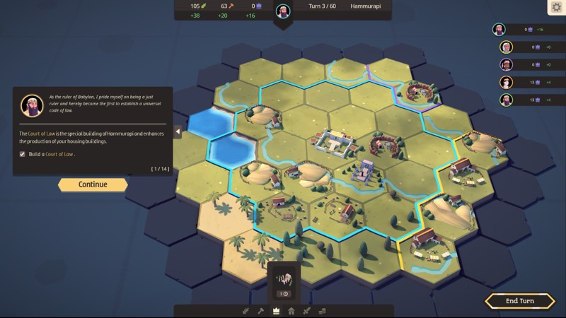 Tutorial mission with an explanation panel on screen